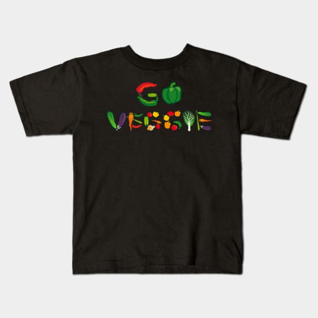 Go Veggie Kids T-Shirt by seasonofdecay